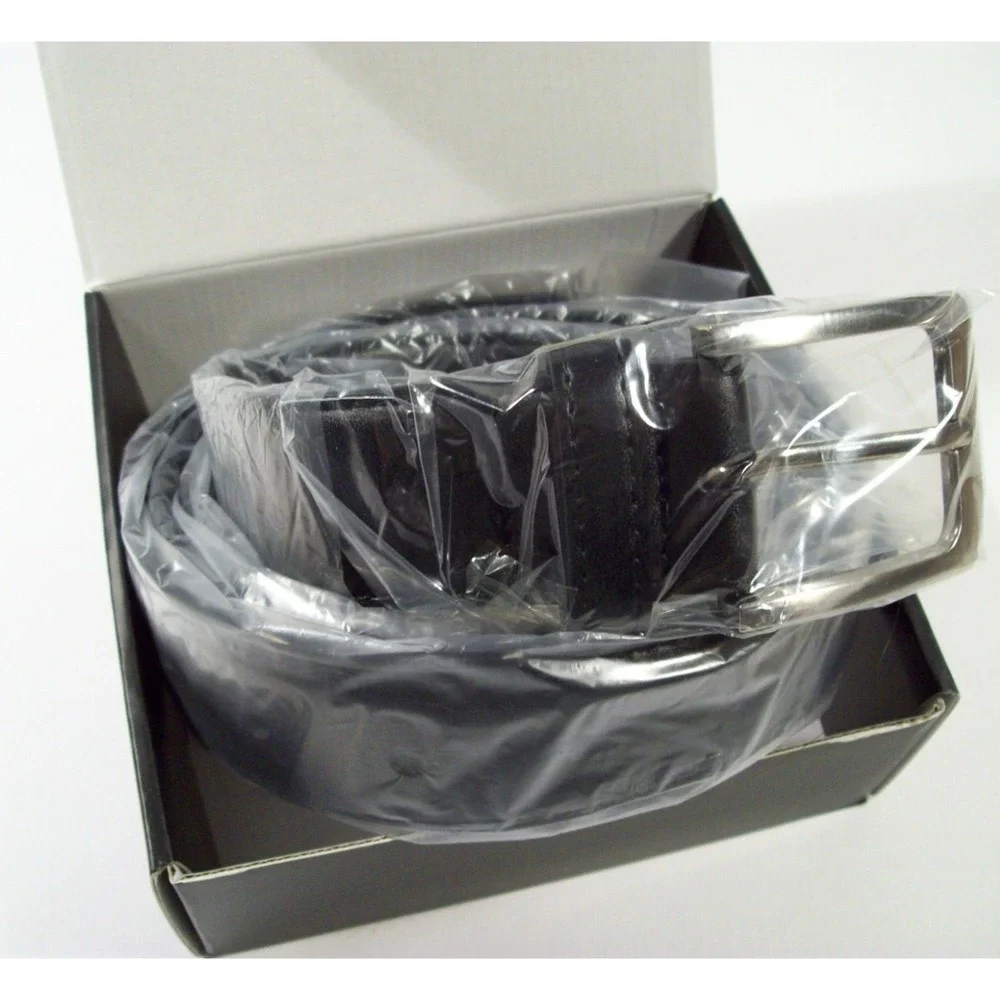New Men's Vatan Genuine Leather Dress Belt, Fits Waist Size‎ 42, Black